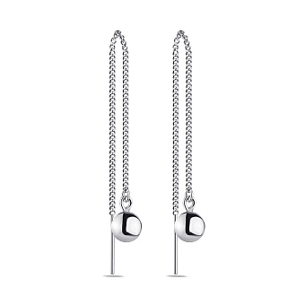 Фото Срібні сережки-протяжки Trendy Style з кульками (арт. 7502/4359)