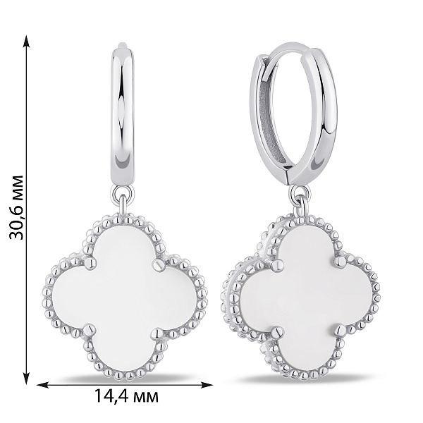 Серебряные серьги с перламутром (арт. 7502/10059/15п) – изображение 2