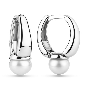 Серебряные серьги с жемчугом (арт. 7502/10002/15жб)