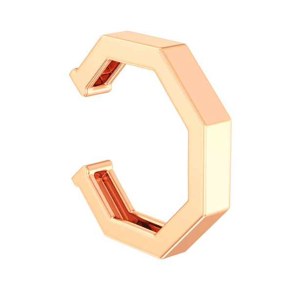 Одиночная серьга-каффа из золота (арт. 110851Я) – изображение 1