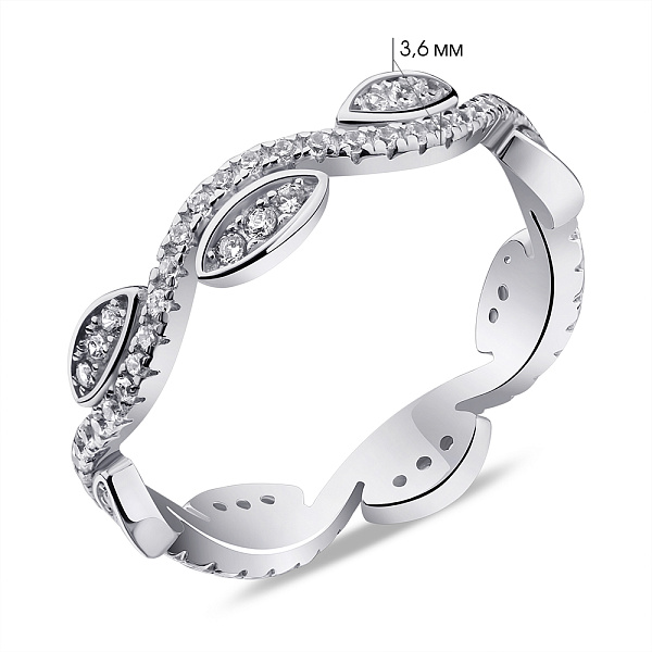 Серебряное кольцо с фианитами (арт. 7501/6403) – изображение 2