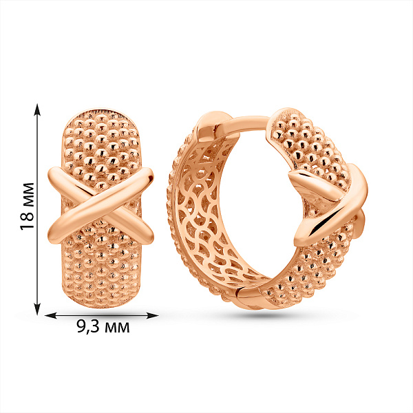 Золоті сережки без каменів (арт. 1092023) – зображення 5