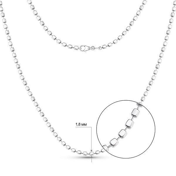 Тонке срібне кольє Trendy Style без каміння (арт. 7507/1396) – зображення 2