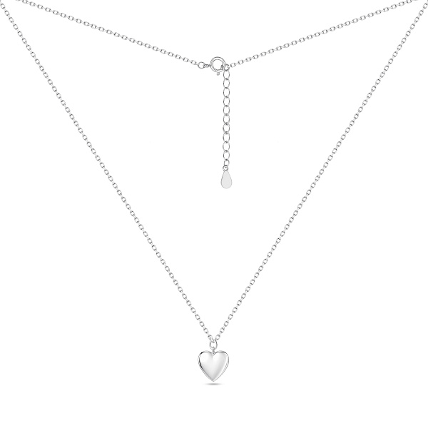 Серебряное колье с подвеской сердце (арт. 7507/2475) – изображение 2