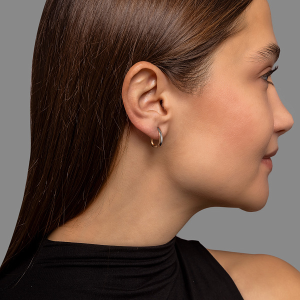 Золотые серьги без камней (арт. 111137) – изображение 3