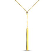 Кольє-краватка з жовтого золота з фіанітом (арт. 352497ж)