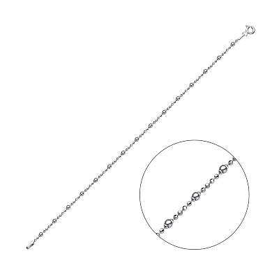 Срібний ланцюговий браслет на руку плетіння Гольф фантазійний (арт. 7509/1640)