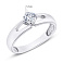 Серебряное кольцо с фианитом (арт. 7501/1292р) – изображение 2
