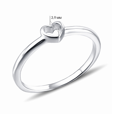 Кольцо из серебра «Сердечко» (арт. 7501/4339)