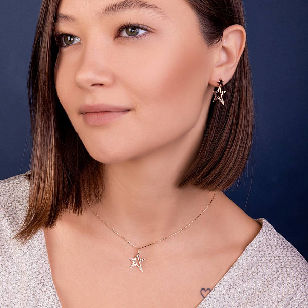 Золотий підвіс з алмазною гранню (арт. 441268а) – зображення 4