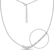 Серебряное колье без камней (арт. 7507/2215)