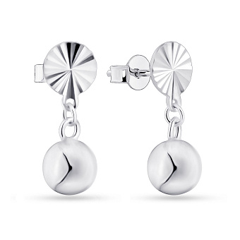 Серьги из серебра с подвеской (арт. 7518/6442)