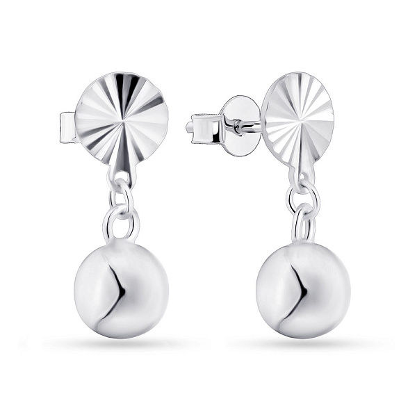 Серьги из серебра с подвеской (арт. 7518/6442) – изображение 1