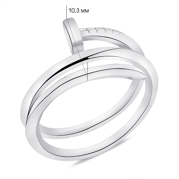 Серебряное кольцо без камней (арт. 7501/6181) – изображение 2