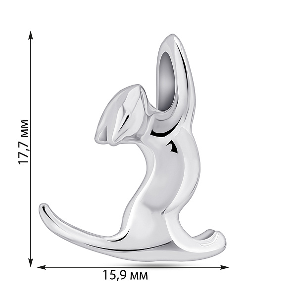 Срібний кулон Котик без каменів (арт. 7503/698П) – зображення 2