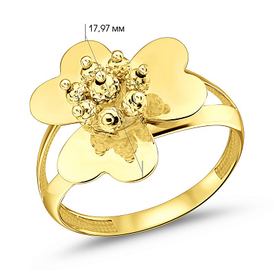 Золотое кольцо Цветок (арт. 155682/2ж)