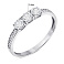 Серебряное кольцо с фианитами (арт. 7501/1511К) – изображение 2