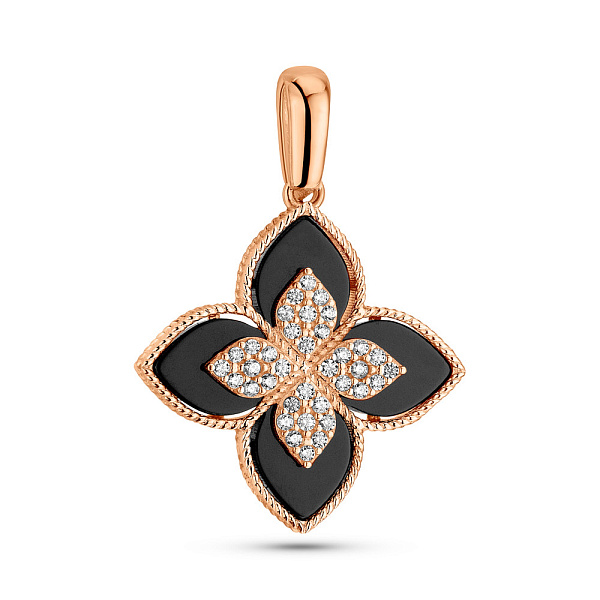 Золотий кулон з оніксом (арт. 424888/20о) – зображення 1