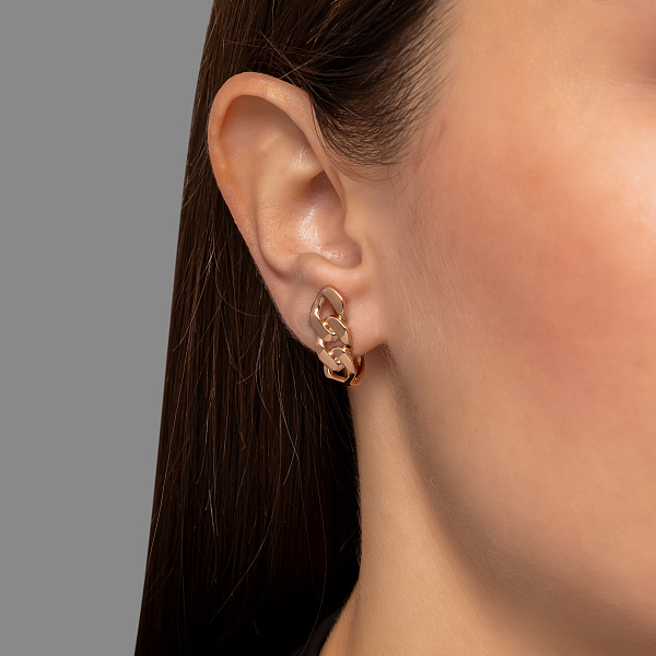 Серьги Цепи из красного золота (арт. 111180) – изображение 2