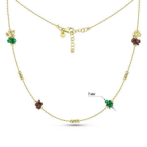 Колье из желтого золота Francelli (арт. 352588жзкр) – изображение 4