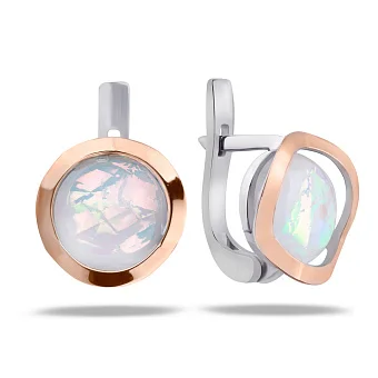 Срібні сережки з опалом (арт. 7202/200Побсп)