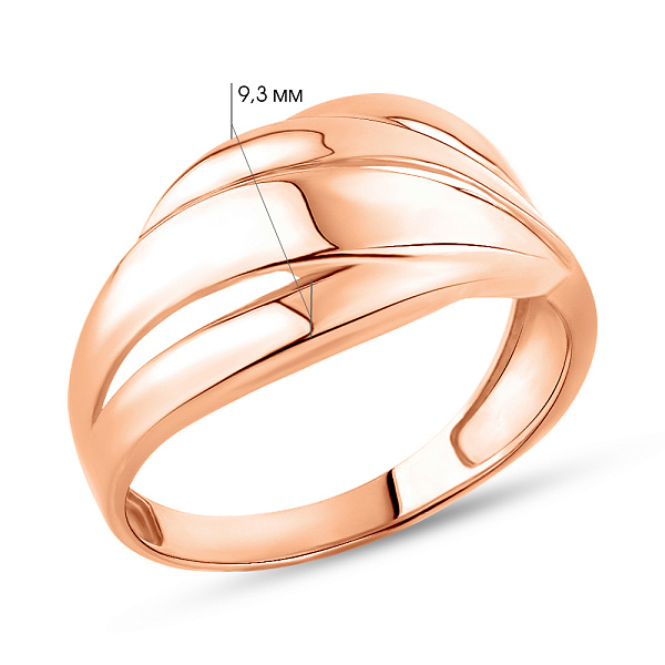 Золота каблучка без каменів (арт. 155852) – зображення 2