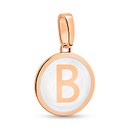 Фото Кулон Буква В из красного золота с эмалью (арт. 440993еп)