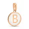Кулон Буква В из красного золота с эмалью (арт. 440993еп) – изображение 1