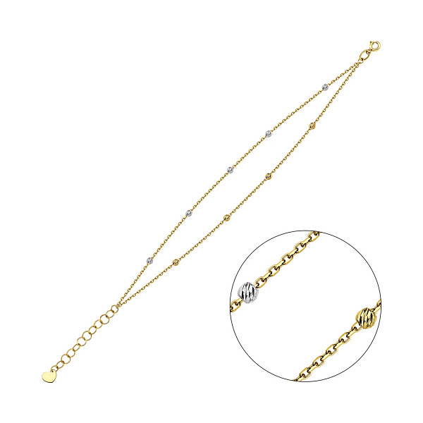 Браслет из желтого и белого золота (арт. 340065жб) – изображение 1