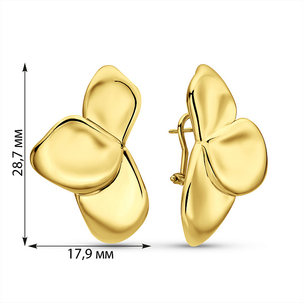 Золотые серьги Francelli (арт. 111421ж) – изображение 5