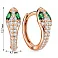 Серьги из красного золота Змея с фианитами (арт. 111416з) – изображение 2