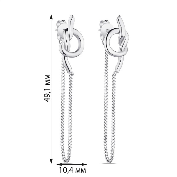 Длинные серьги  Trendy Style из серебра (арт. 7518/6130) – изображение 2