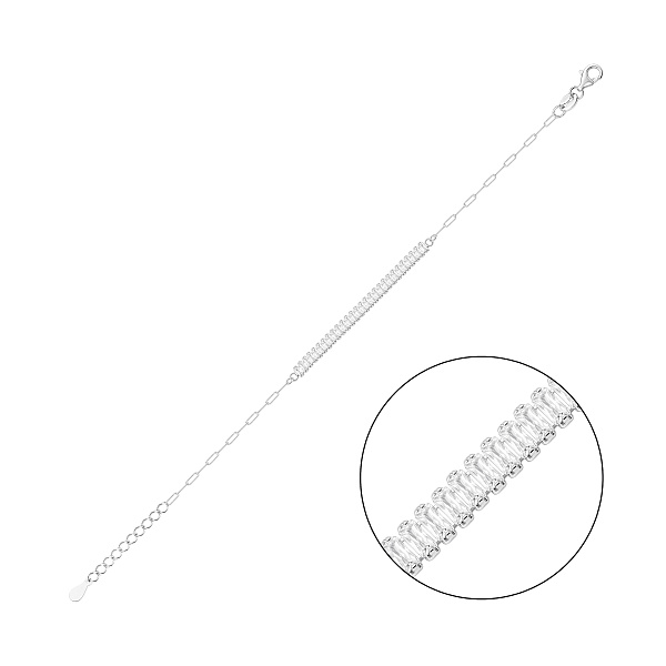 Серебряный браслет с фианитами (арт. 7509/5443) – изображение 1