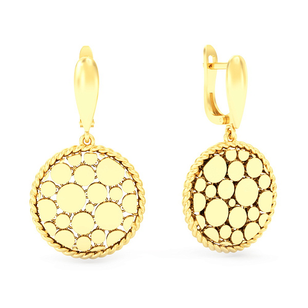 Серьги из желтого золота Francelli (арт. 111345ж) – изображение 1