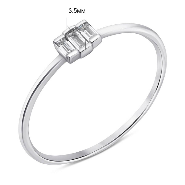 Серебряное кольцо с фианитами (арт. 7501/6840) – изображение 2