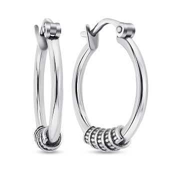 Фото Срібні сережки-кільця без каменів (арт. 7902/2408)