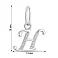 Серебряный кулон Буква Н с фианитами (арт. 7503/4380) – изображение 2