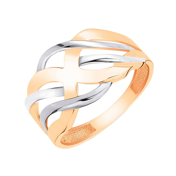 Кольцо без камней из красного золота (арт. 154400) – изображение 1