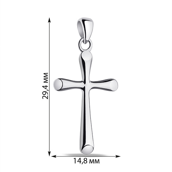 Серебряный крестик без камней (арт. 7503/4056) – изображение 2