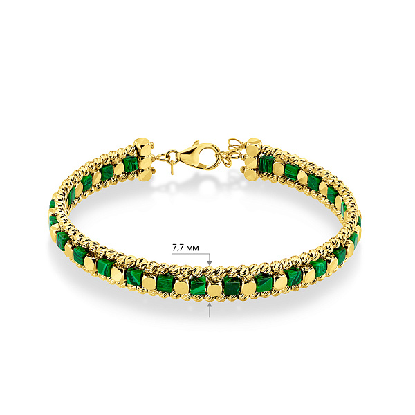 Золотой браслет с малахитом Francelli (арт. 3261235жмлх) – изображение 3