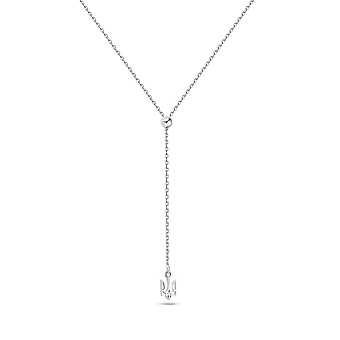 Фото Колье Fly из белого золота Герб Украины-Трезубец (арт. 360303б)