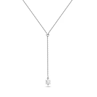 Кольє Fly з білого золота Герб України-Тризуб (арт. 360303б)