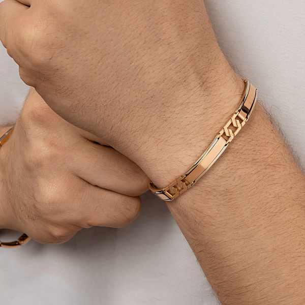 Золотой браслет с родированием (арт. 325617) – изображение 4