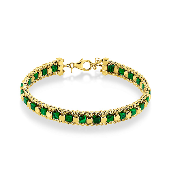 Золотой браслет с малахитом Francelli (арт. 3261235жмлх) – изображение 1