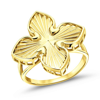 Кольцо из желтого золота Клевер (арт. 156528/20ж)