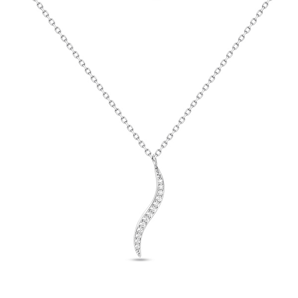 Серебряное колье с подвеской с фианитами (арт. 7507/2691) – изображение 2