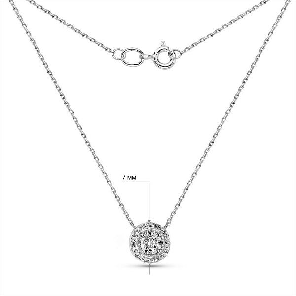 Золоте кольє з діамантами (арт. Ц011244015б) – зображення 3