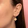 Золотые серьги-подвески в красном цвете металла (арт. 108622) – изображение 3