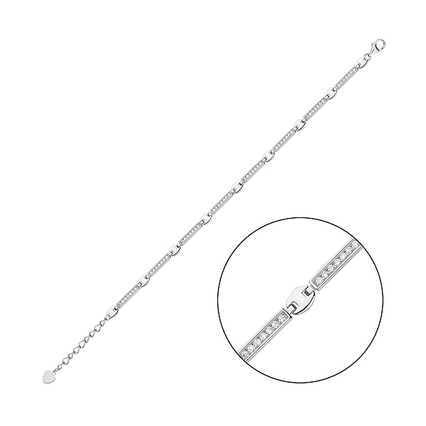 Серебряный браслет с фианитами (арт. 7509/3901) – изображение 1