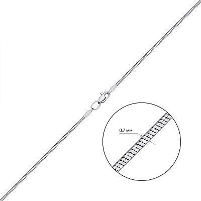 Срібний ланцюжок плетіння Снейк (арт. 7508/3-0339.40.2)